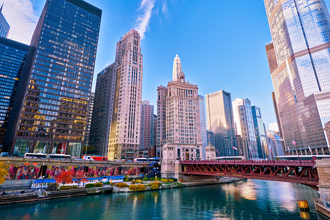 Chicago City Skyline downtown