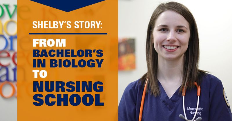 Student journey from having a bachelor's in biology to nursing.